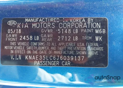 2018 Kia Stinger Gt z USA, uszkodzony, nr VIN KNAE35LC6J6039137